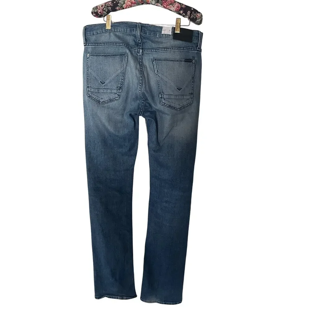 HUDSON Byron Straight Leg Jeans Men’s Size 31 Blue Medium Wash Made in Mexico